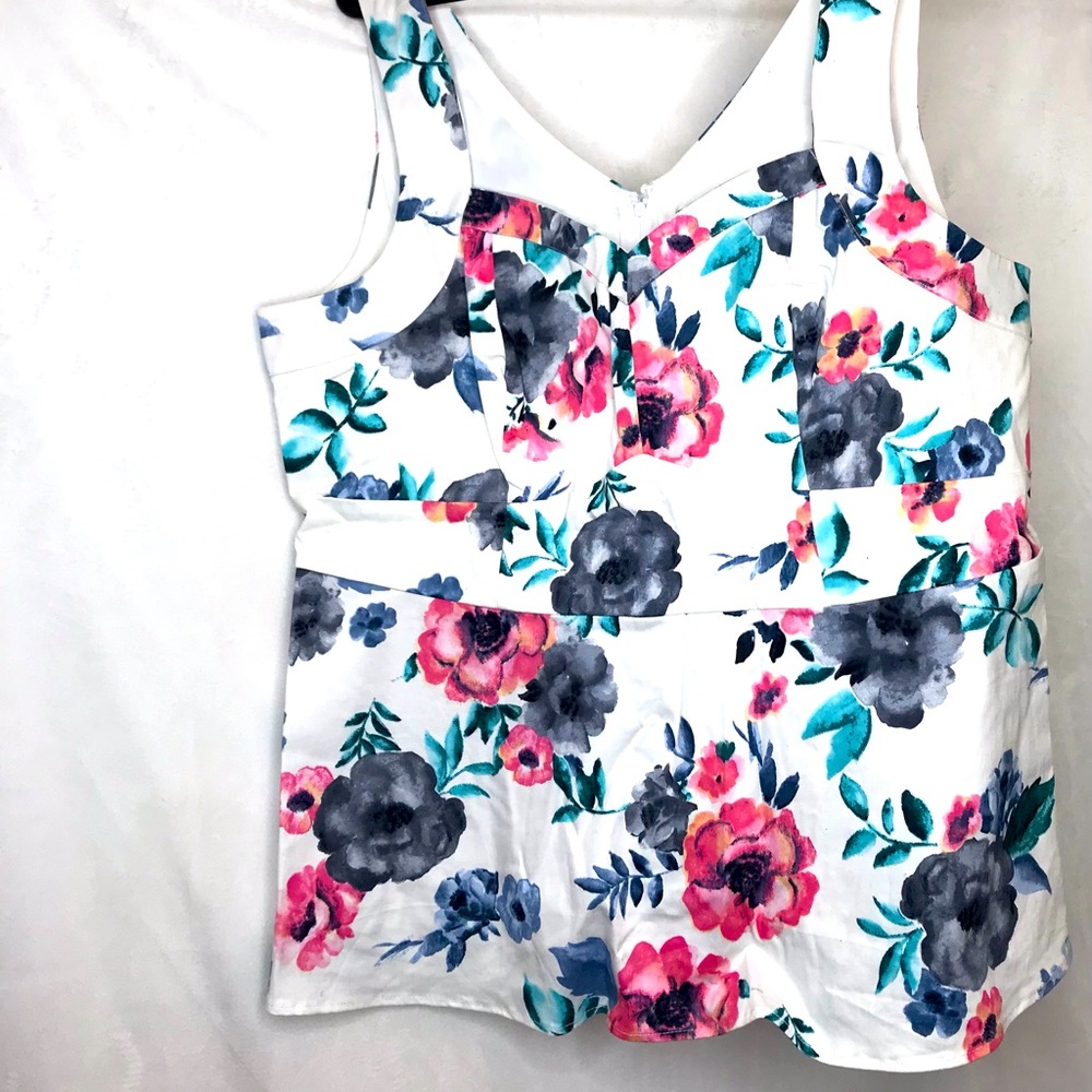 Torrid Peplum Floral Sateen Top